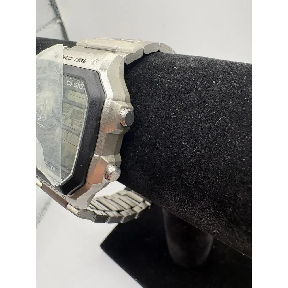 Casio Digital Illuminator Watch Silver and Black AE1200WHD-1A